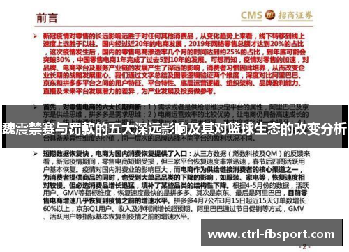 魏震禁赛与罚款的五大深远影响及其对篮球生态的改变分析